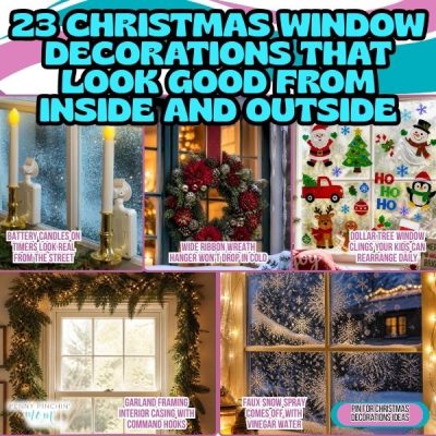 23 Christmas Window Decorations That Look Good From Inside AND Outside