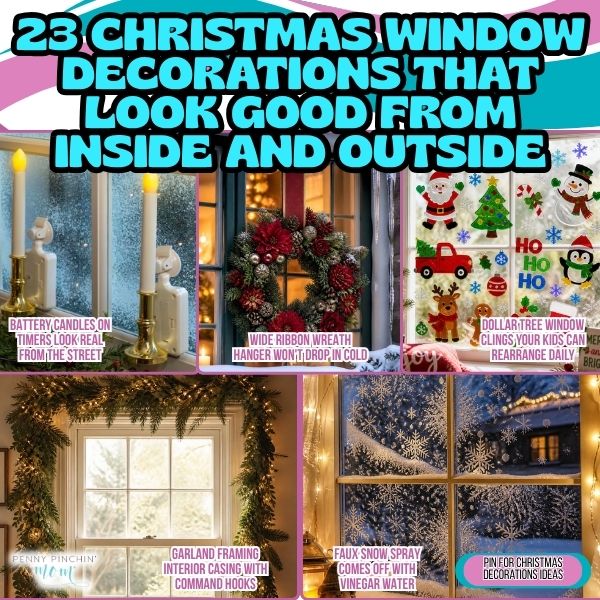 23 Christmas Window Decorations That Look Good From Inside AND Outside