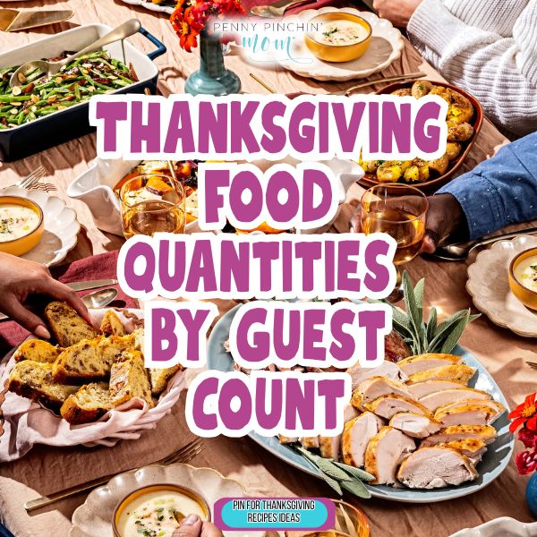 Thanksgiving Food Quantities by Guest Count