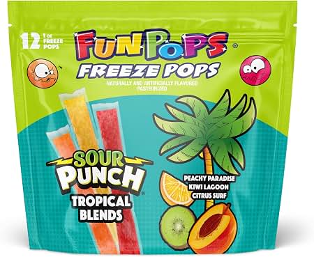 Fun Pops Sour Punch Tropical Blends Freezer Pops, 24 ct