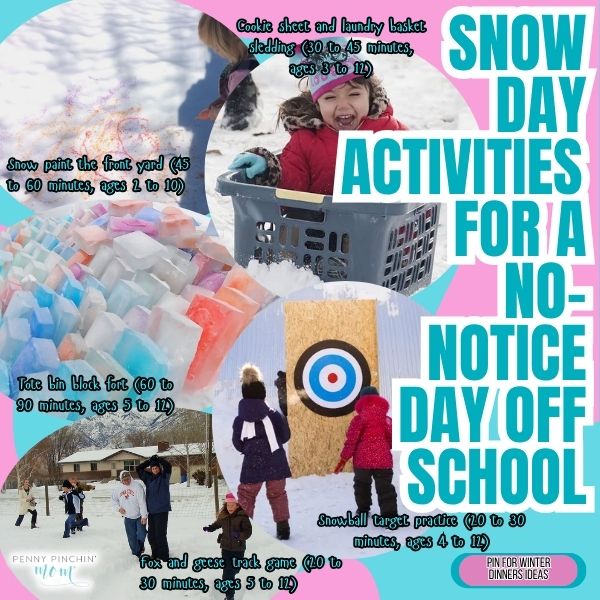 Snow Day Activities for a No-Notice Day Off School