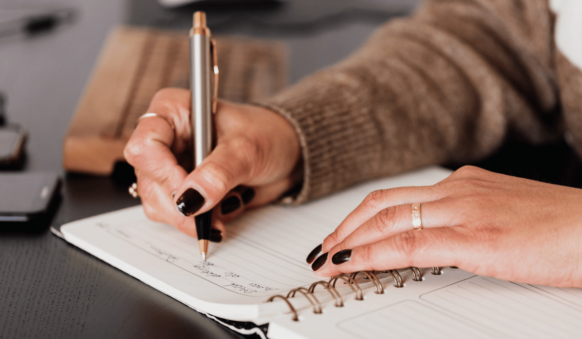woman notebook